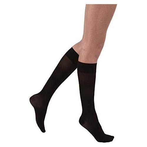 Jobst Ultrasheer 20-30 Knee High Closed Toe Womens Stockings Classic Black X-Large Full Calf