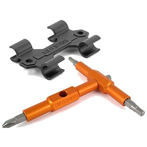 Fix It Sticks Original T-Handle Tool - Mountain Set (4, 5 ,6 mm Hex / Torx 25) with Mounting Bracket