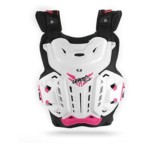 Leatt 5016300100 4.5 Jacki Chest Protector (White/Pink, One Size)