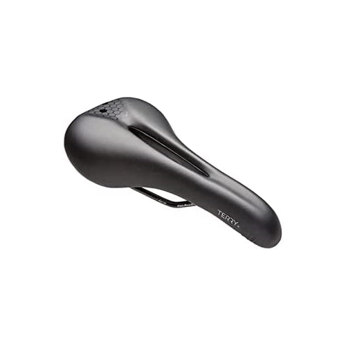 Terry Fly Cromoly Gel Bicycle Saddle - Bicycle Seat for Men - Flexible & Comfortable - Thin Gel Layer - Dura-Tek Cover - Black