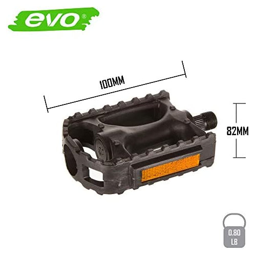 EVO, Swivel Resin, Pedals, Body: Resin, Spindle: Steel, 1/2'', Black, Pair