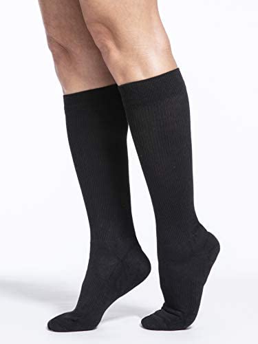 SIGVARIS Women's Cushioned Cotton 142 Calf High Compression Socks 15-20mmHg