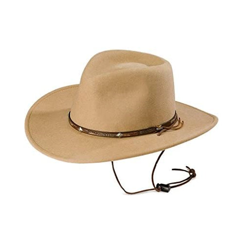 Stetson Men's Mountain View Crushable Wool Felt Hat Sand Large