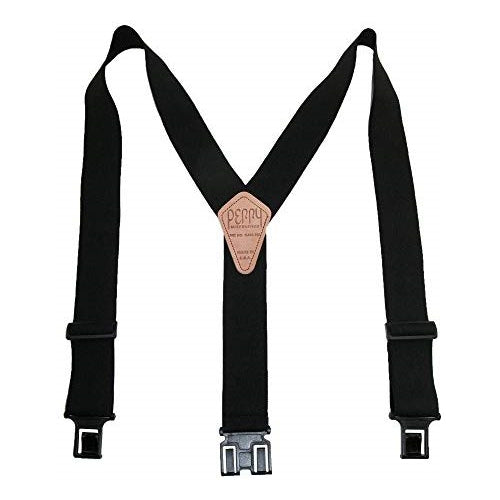 Perry Suspenders SN200 Men's Clip-On 2-in Suspenders Black X-Large