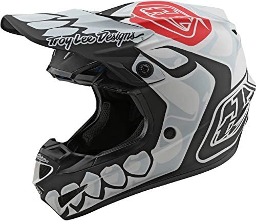 Troy Lee Designs 2020 SE4 Polyacrylite Helmet with MIPS - Skully (X-Large) (White)