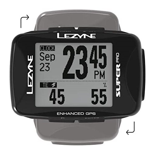 LEZYNE Super Pro Performance GPS Bike/Cycling Computer | 28H Runtime, USB Rechargeable, ANT+ & Bluetooth Smart, Mountain & Road Bikes