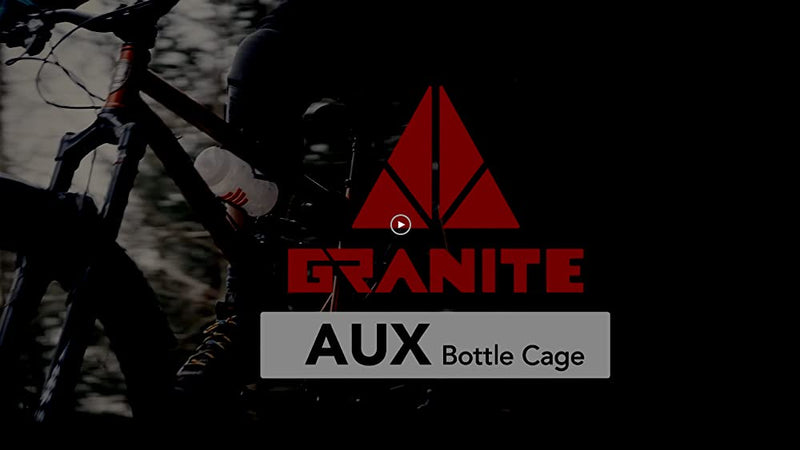 Granite Aux Carbon Fiber Bottle Cage with Strap Kit, Lightweight and Side-Loaded Functions Cycling Bottle Cage for Extra Water Carrying Capacity