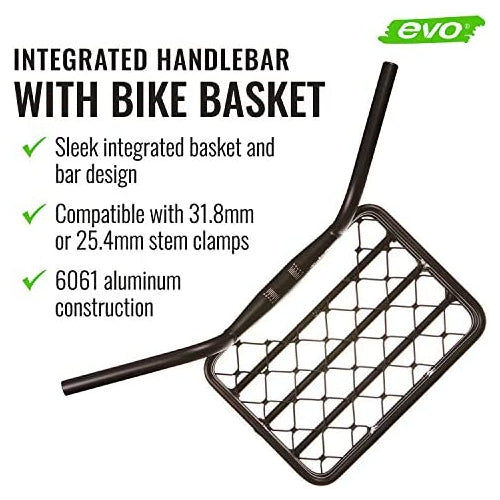 evo Brooklyn Integrated Bicycle Basket for Handlebars