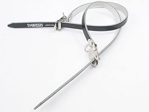 MKS Black Leather Toe Straps 420mm Long