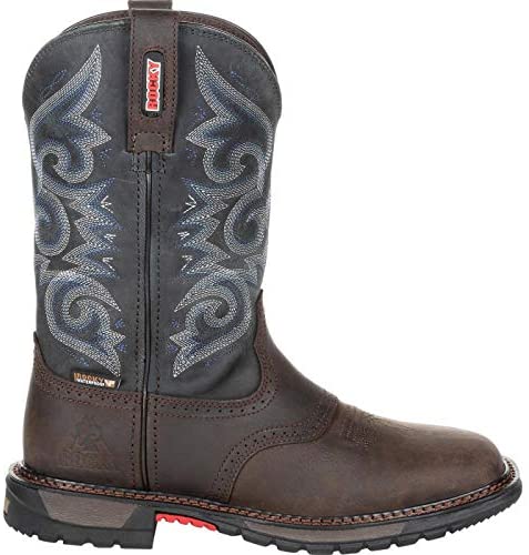 Rocky Women's Original Ride FLX Waterproof Western Work Boot Soft Toe Chocolate 8 M