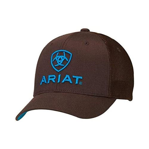 Ariat Men's Blue Half Mesh Hat, Brown, Large/X-Large