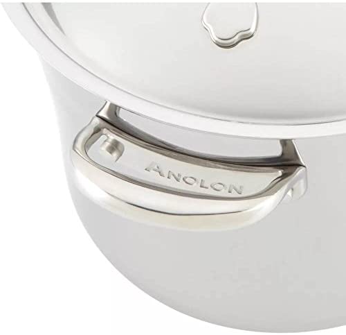 Anolon Nouvelle Stainless Steel Cookware Pots and Pans Set, 11 Piece