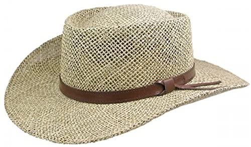 Stetson Gambler Seagrass Outdoorsman Hat,Wheat,Large/X-Large