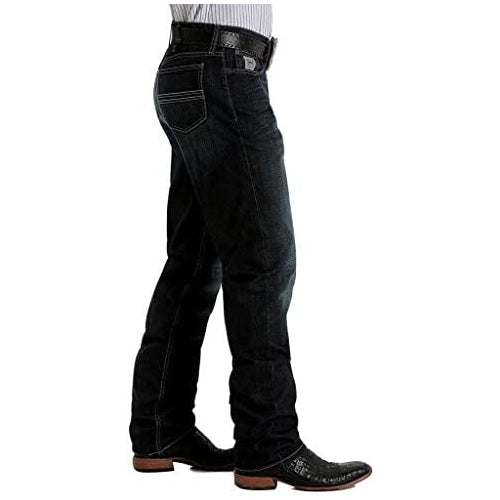 Cinch Men's Silver Label Slim Fit Jean, Performance Dark Rinse, 35W x 32 L