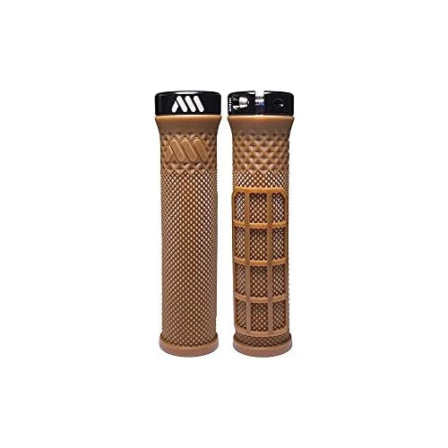 All Mountain Style Cero Grips - Bike Handlebar Grips Support Lock On Dual Pattern and Dual Density - Non Slip Hand Grip Comfortable and Ergonomic Under 3.52 oz (Black/ White)