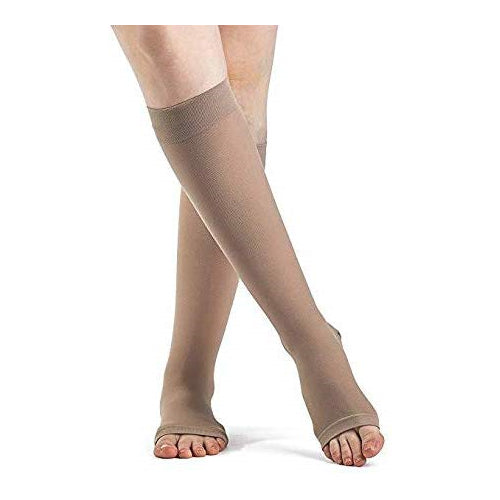 SIGVARIS WomenÃ¢Â€Â™s DYNAVEN Open Toe Calf-High Socks 20-30mmHg