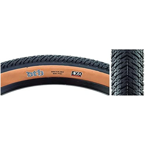 MAXXIS DTH Tire - 26 x 2.30, Clincher, Folding, Black/Dark Tan, EXO