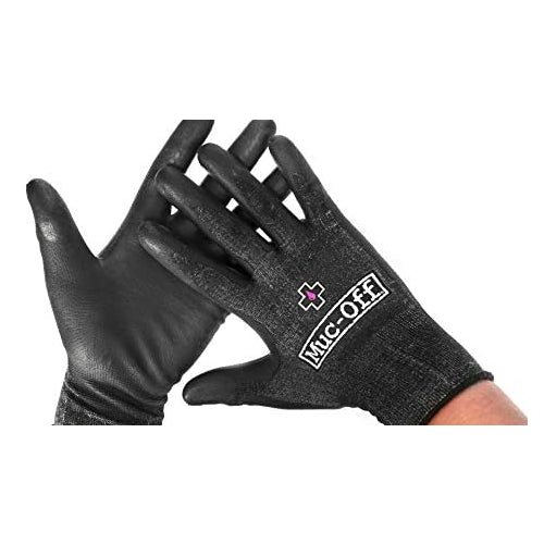 Muc-Off Mechanics Gloves, Large - Latex Free, Cut-Resistant Work Gloves for Bike and Motorcycle Maintenance - Machine Washable