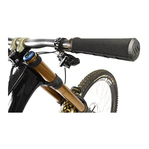 All Mountain Style AMS Berm Grips - Lock-on Tapered Diameter, Comfortable Grips, Red Bull Rampage Black,Universal