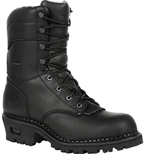 Georgia Boot Men's 9 Inch WP CT AMP LT Logger Black 11.5 D(M) US