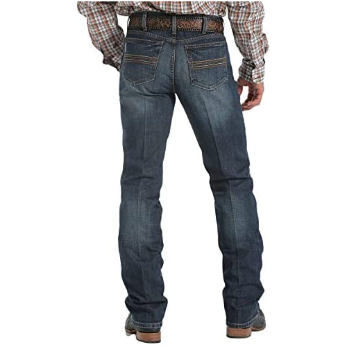 Cinch Men's Silver Label Dark Wash Mid Rise Slim Straight Performance Jeans Dark Stone 31W x 30L