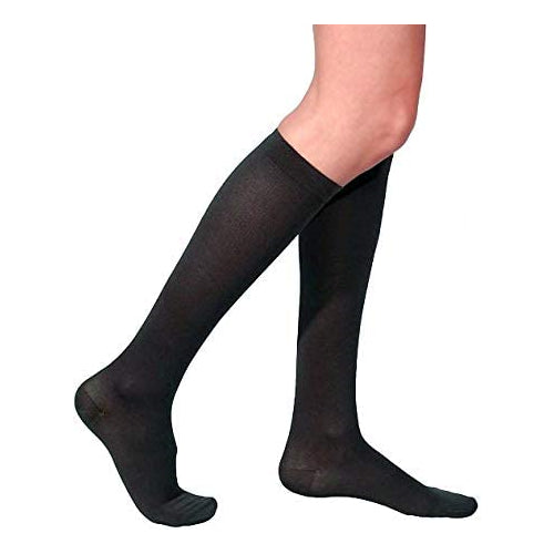 Sigvaris Womenâ€™s Essential Cotton 230 Closed Toe Calf-High Socks 20-30mmHg