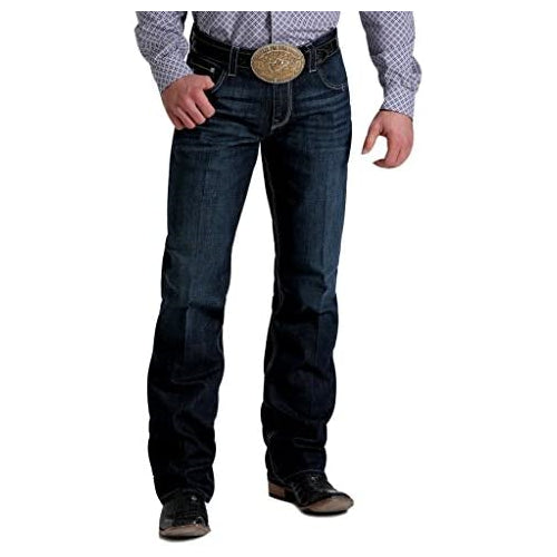 Cinch Men's Carter 2.4 Dark Wash Mid Rise Relaxed Bootcut Performance Jeans Indigo 30W x 32L