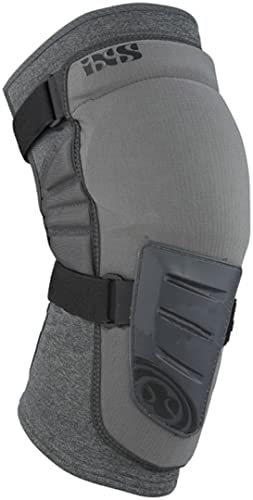 IXS Unisex Trigger Breathable Moisture-Wicking Padded Protective Knee Guard, Grey, X-Large