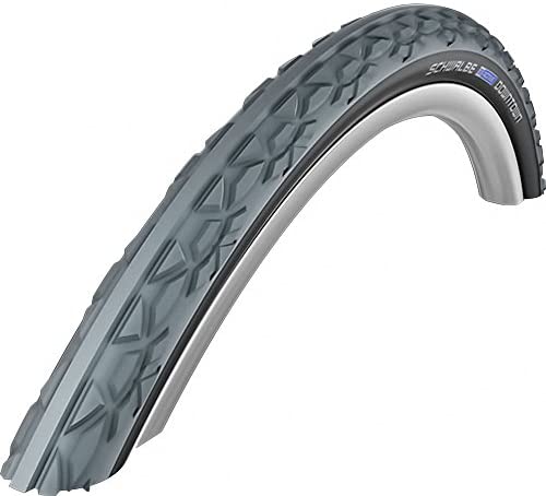 SCHWALBE Downtown HS 342 Wheelchair Tire - Wire Bead (Grey/Black - 24 x 1.00)