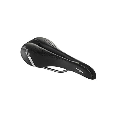 Selle Italia Man Gel Flow Road Bike Saddle - Comfortable MTB and Road Bicycle Seat for Men and Women - 275 x 151mm, Men, 315g, Black