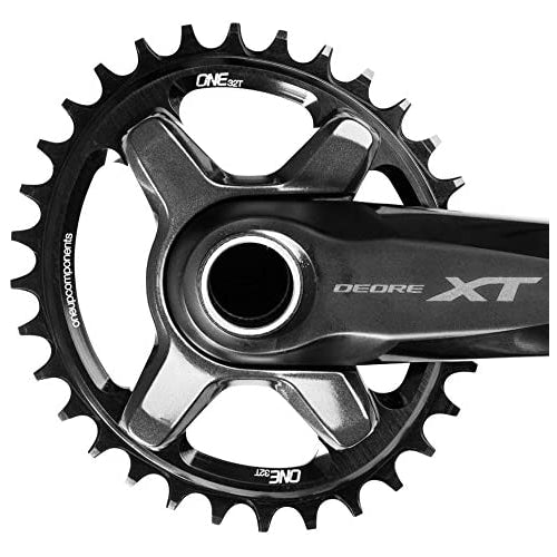 OneUp Components XT M8000 Oval Traction Narrow Wide Chainring, 32T Black