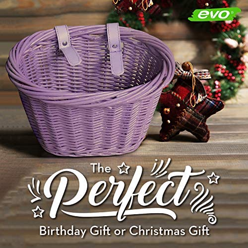 EVO E-Cargo Wicker Jr. Kids Bike Basket - Purple