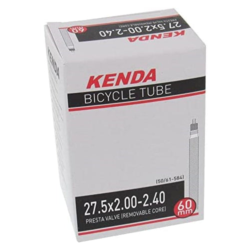 Kenda 12275011 Removable Valve Core Presta Tube, 60mm x 27.5" x 2.00-2.40