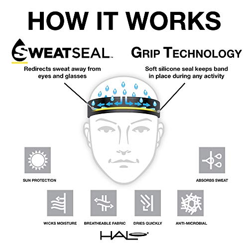 Halo Headband Bandana - Protex - The Ultimate High Performance Bandana, BLACK