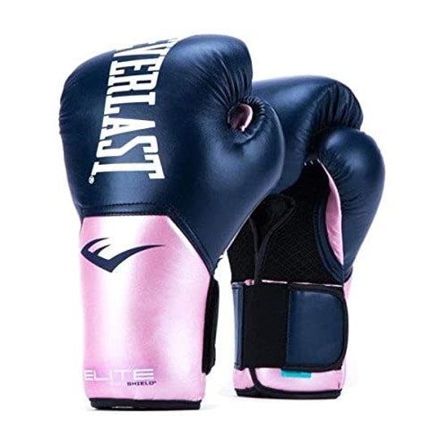 Everlast Elite Pro Style Training Gloves, Pink/Blue, 12 oz