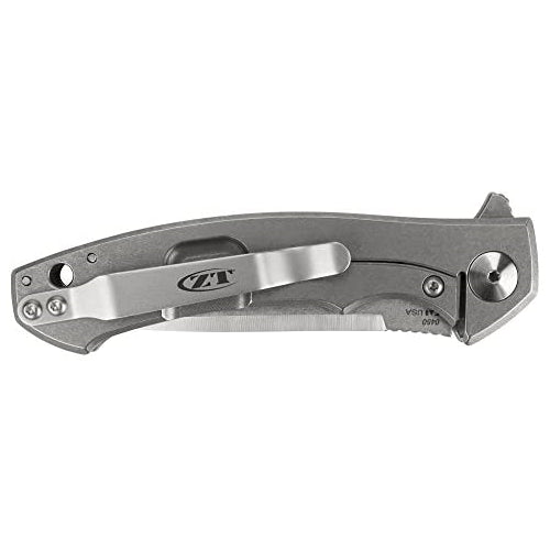 Zero Tolerance (0450); With 3.25Ã¢Â€Â DLC-Coated S35VN Stainless Steel Blade, All-Black Carbon Fiber and Titanium Handle Scales, KVT Ball-Bearing Opening, Frame Lock and Reversible Pocketclip; 2.45 OZ.