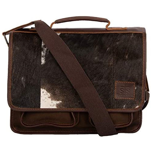 STS Ranchwear Cowhide Messenger Cowhide/Tornado Brown One Size