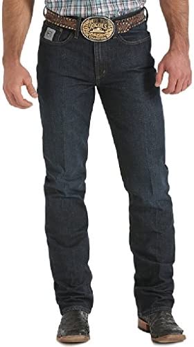 Cinch Men's Silver Label Slim Fit Jean, Dark Stone Wash, 33W x 32L