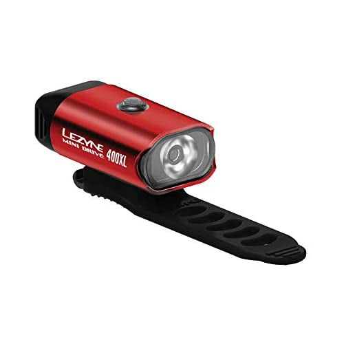 LEZYNE Mini Drive LED Front Bicycle Light (Red/Hi Gloss, 400 Lumen)