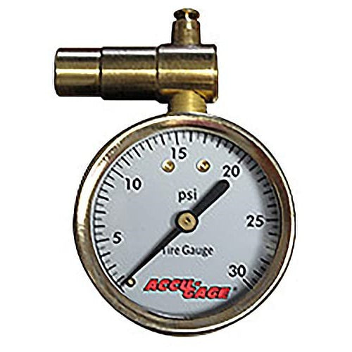 Meiser Presta-Valve Dial Gauge with Pressure Relief: 30psi