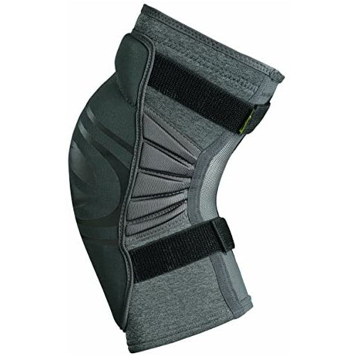 IXS Unisex Carve Evo+ Breathable Moisture-Wicking Padded Protective Knee Guard, Grey, Small