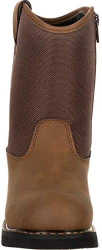 Rocky Boys' Lil Ropers Outdoor Boot Round Toe Dark Brown 8.5 D