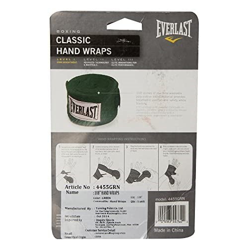 Everlast Professional Hand Wraps (Green, 120)