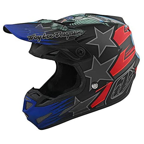 Troy Lee Designs SE4 Composite LTD Liberty Adult Off-Road Motorcycle Helmet - Black/X-Large