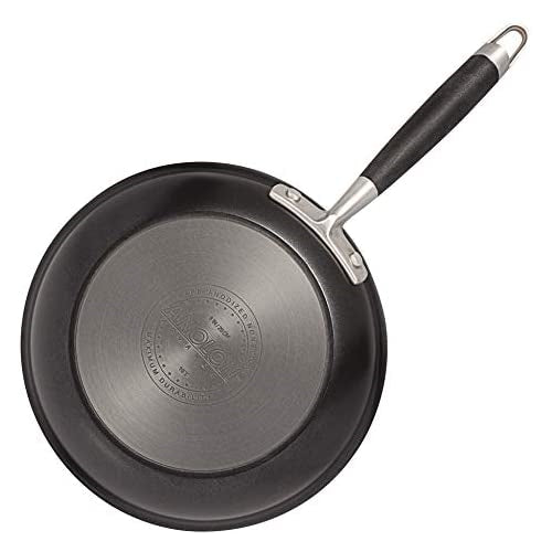 Anolon Advanced Nonstick Fry Pan Hard Anodized Skillet Set, 10" and 12", Black