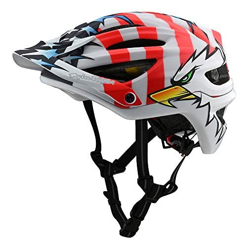 Troy Lee Designs Adult | Limited Edition | Trail | Cycling | Mountain Bike A2 MIPS Screaming Eagle Helmet (White, XL/XXL)