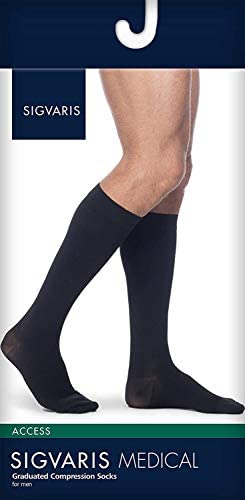 SIGVARIS MenÃ¢Â€Â™s DYNAVEN Closed Toe Calf-High Socks 15-20mmHg
