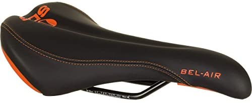 SDG Bel-Air, Unisex Adult's MTB Saddle, Multicolor (Black/Orange), 140 x 270 mm