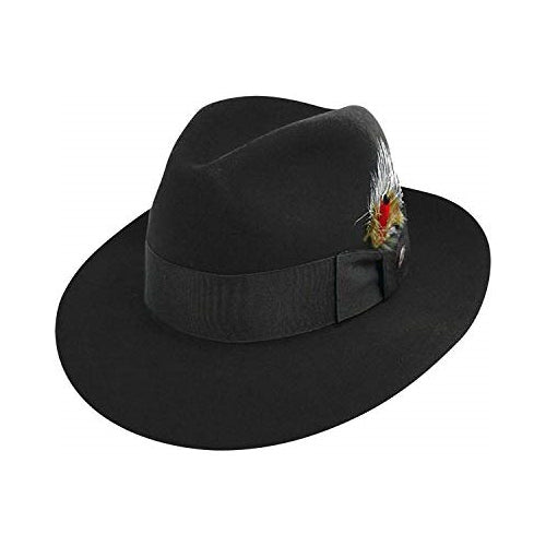 Stetson Men's Pinnacle Beaver Fur Felt Fedora Black 7