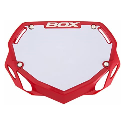 Box Two Chrome Number Plate (red, pro)